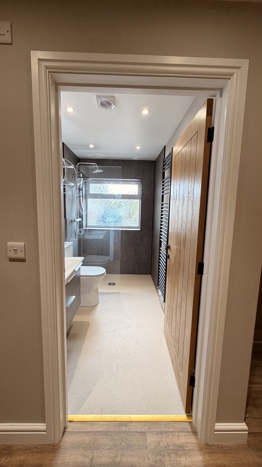 View into the new en suite from the bedroom
