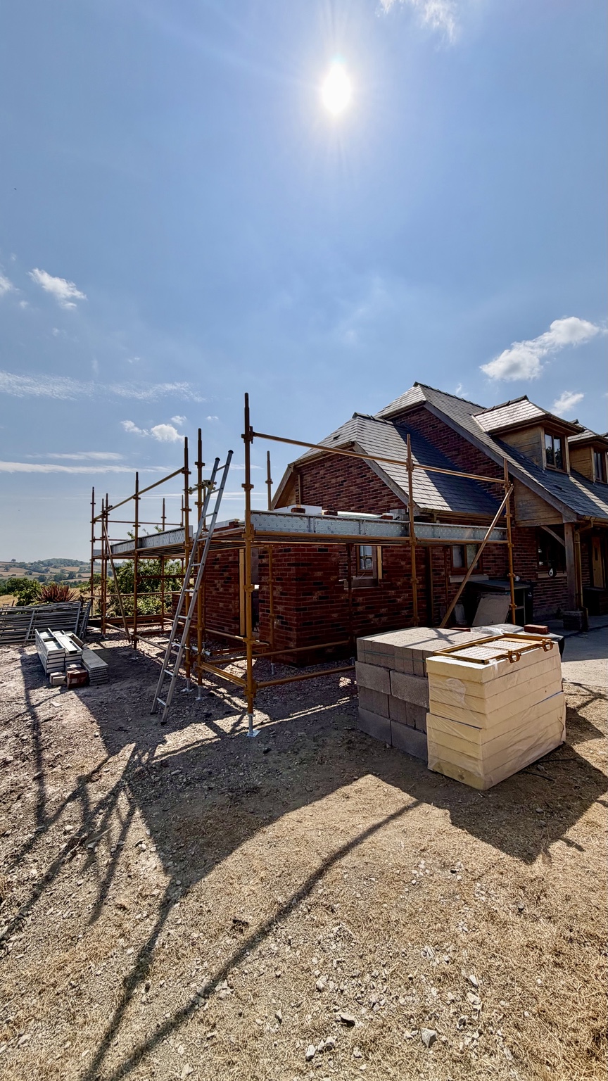 Residential extension under construction