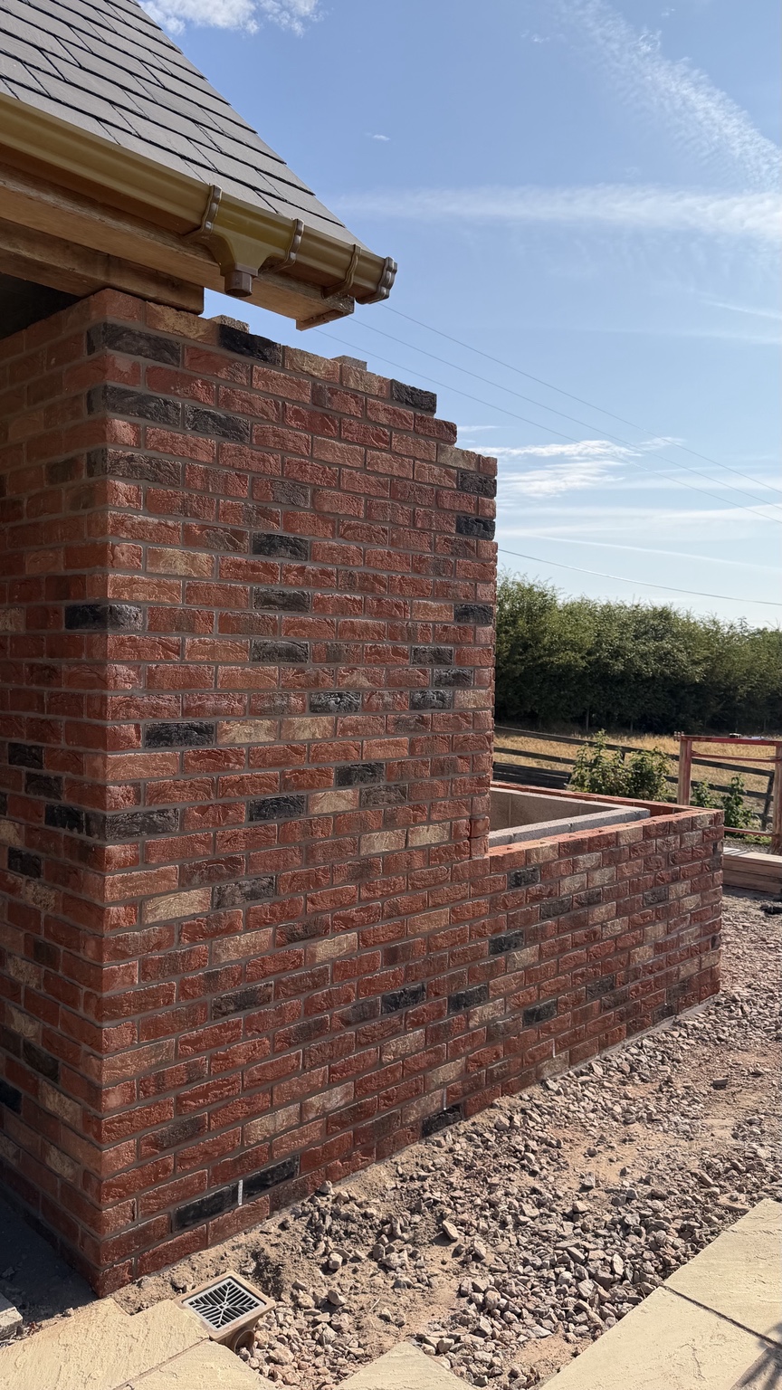 Cavity wall construction beside a new opening