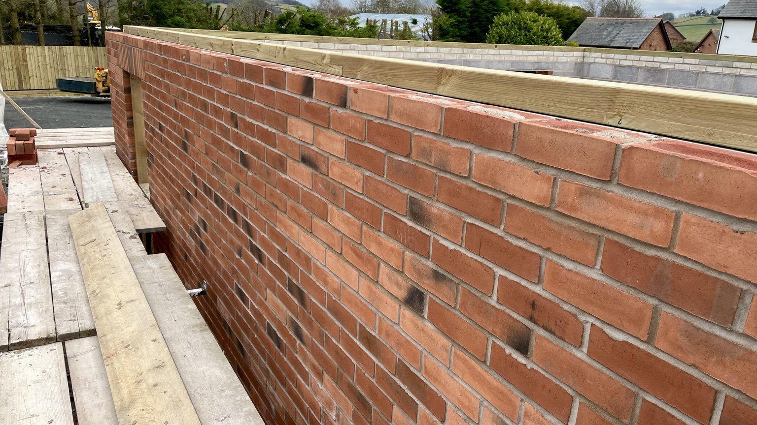 Close view of the brickwork detail